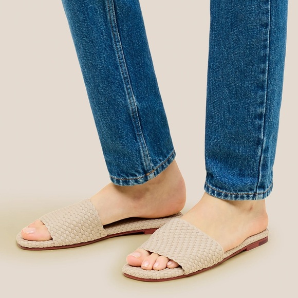 Naghedi Shoes - NAGHEDI | St. Barths Slide In Ecru Size: 39